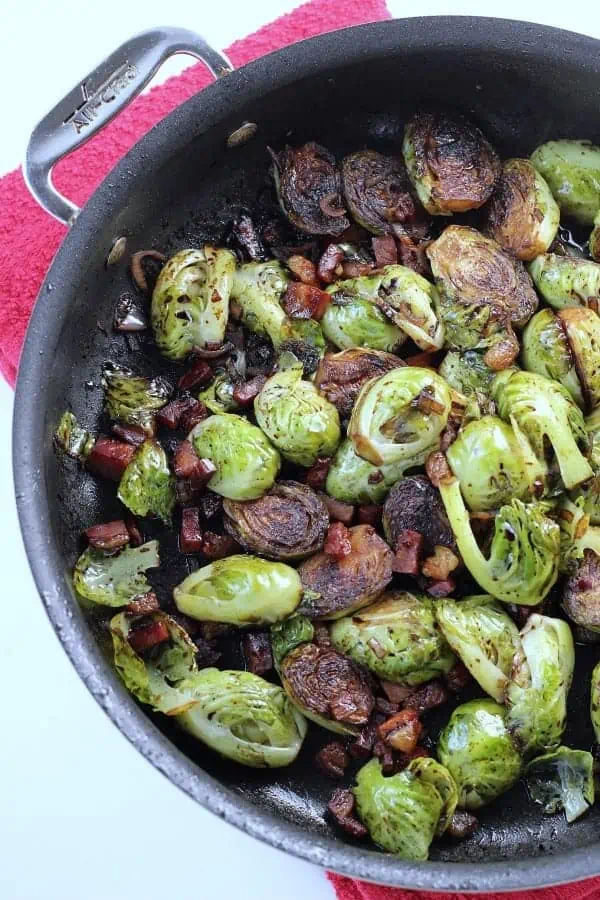 Roasted Brussel Sprouts with Pancetta
