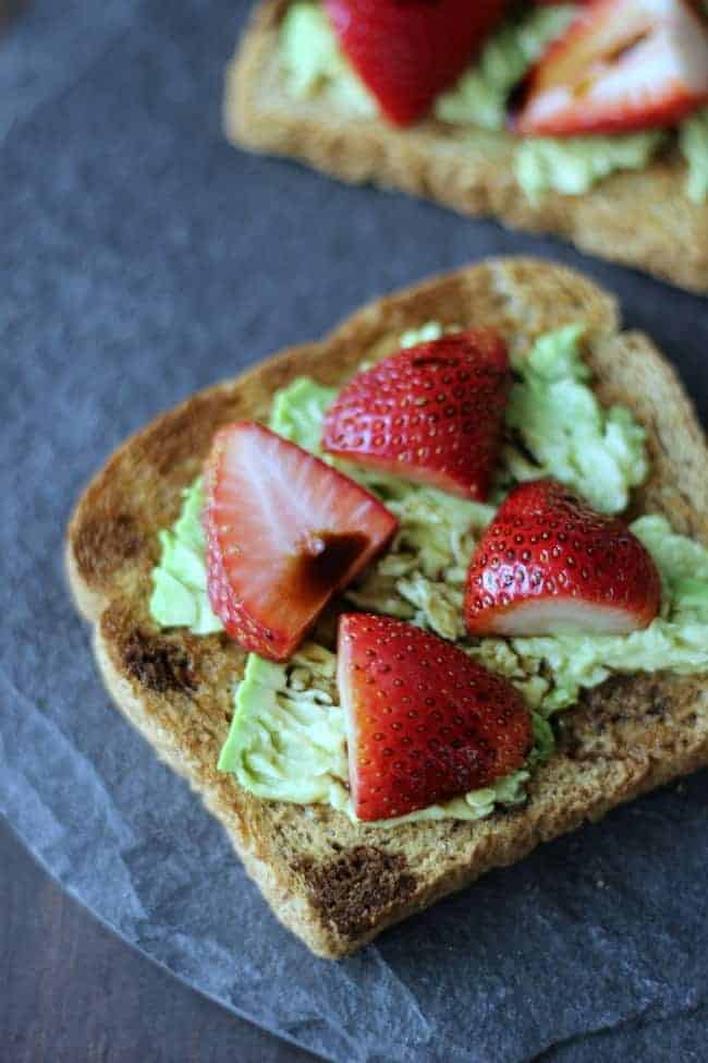 Avocado Toast with Strawberries 