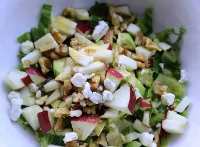 Chopped Salad with Maple Syrup Dressing h