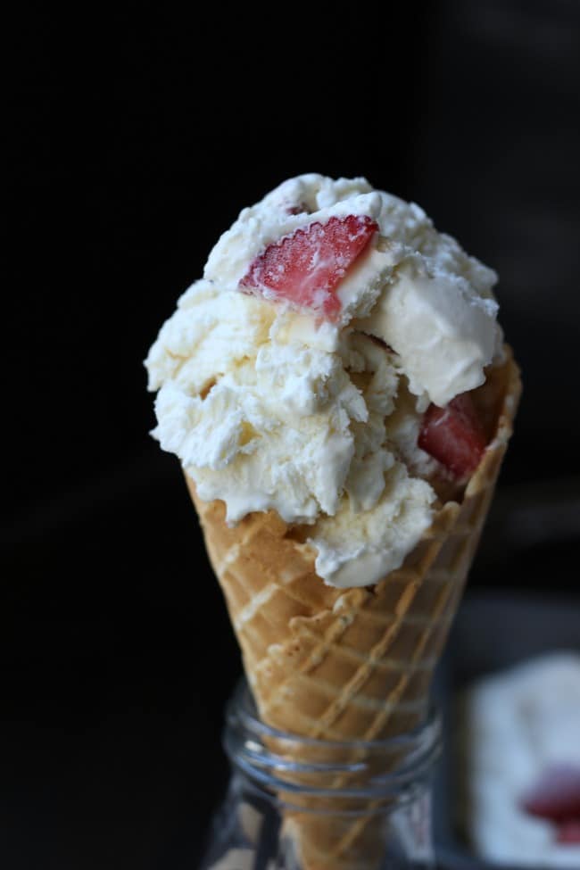 Handmade Strawberry Vanilla Ice Cream 
