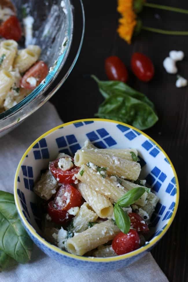 Pasta Salad with Goat Cheese 