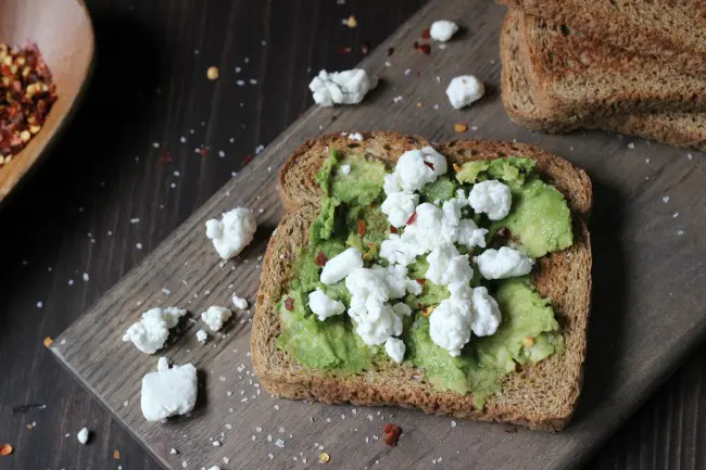 Avocado Toast with Goat Cheese 