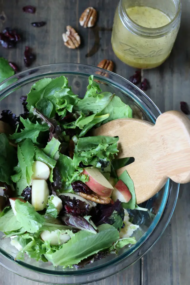 Apple Brie Salad with Ginger Dressing