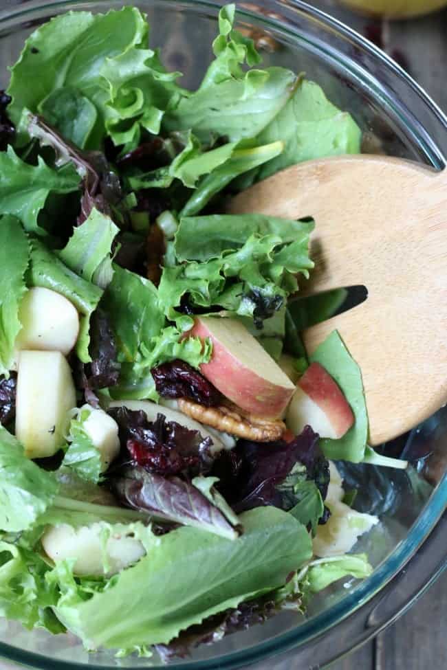 Apple Brie Salad with Ginger Dressing 