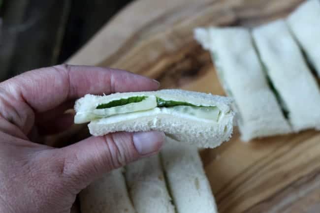 Cucumber Cream Cheese Tea Sandwich 