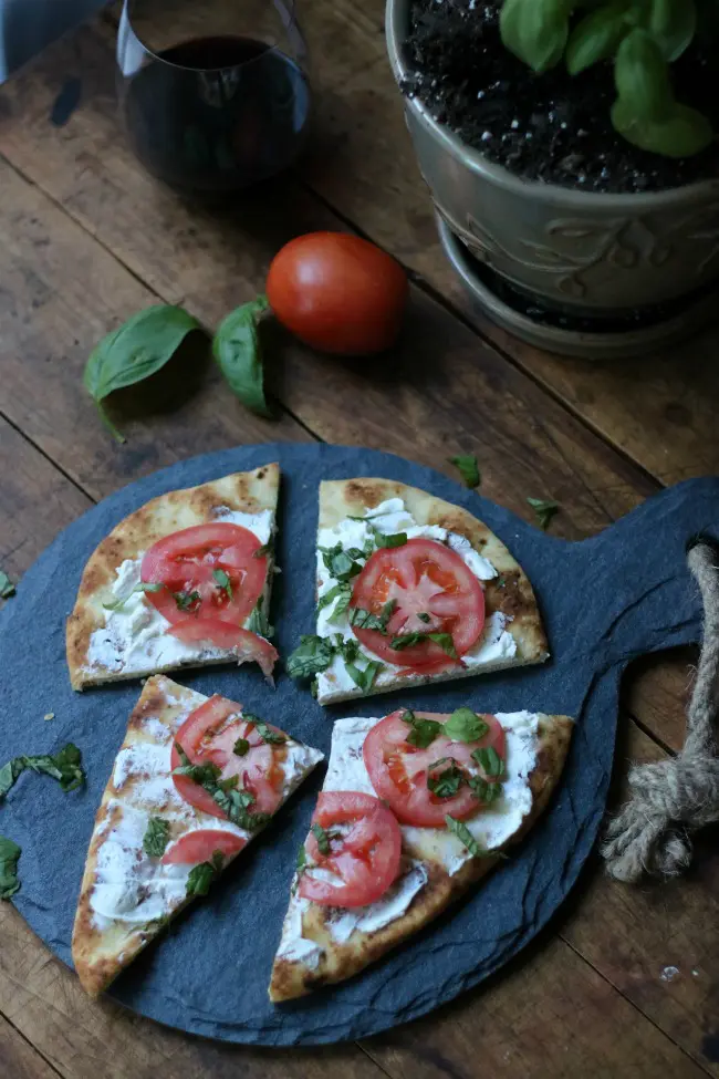 Goat Cheese, Tomato & Basil Flatbread