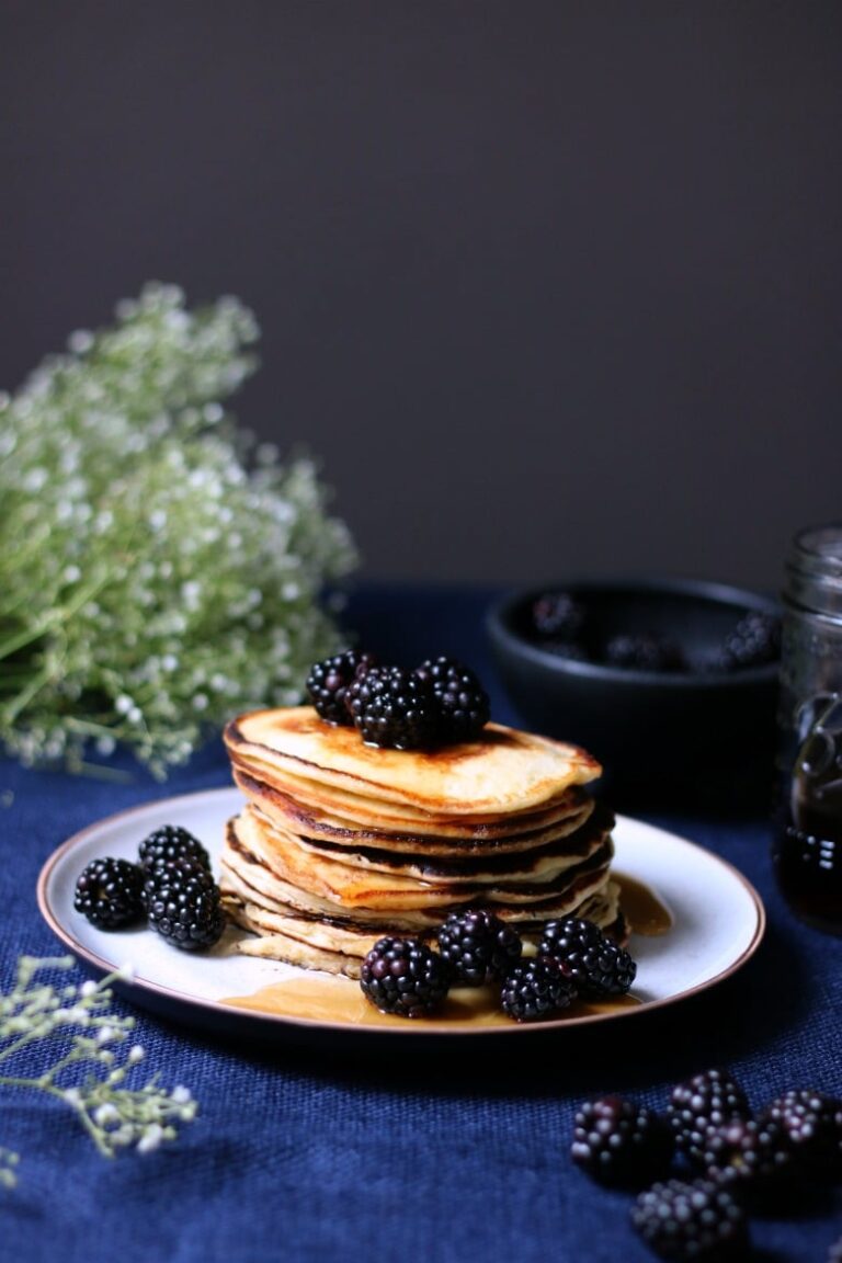 Buttermilk Pancakes with Blackberries