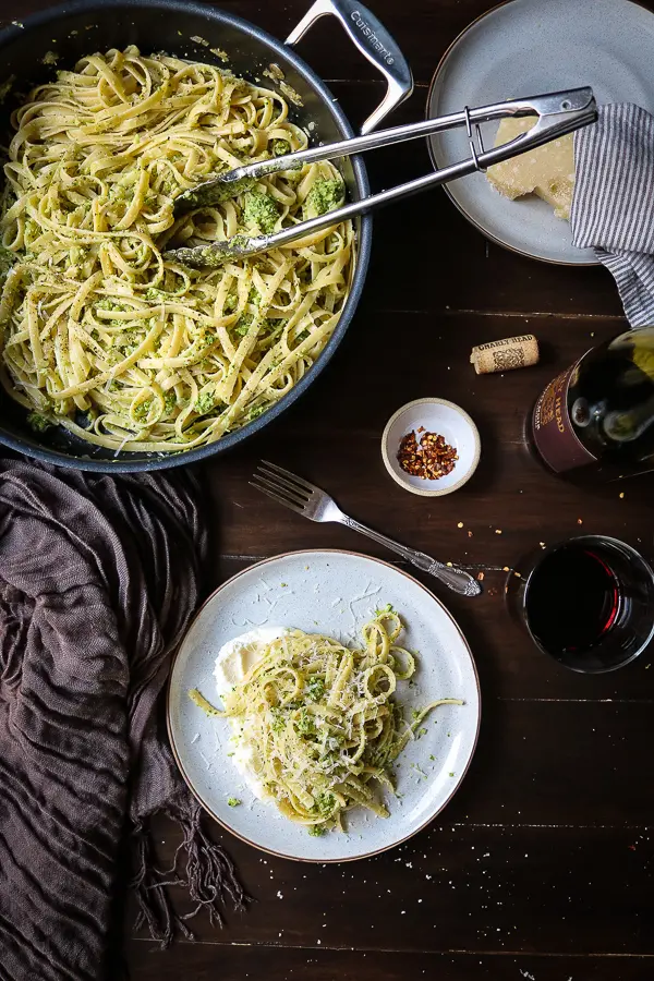 Broccoli Pesto Pasta with Ricotta