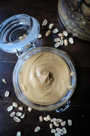 Delicious peanut butter made with peanuts and salt