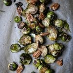 Brussels Sprouts with balsamic, honey and pecans