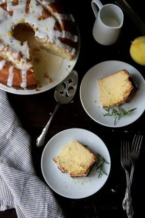 Lemon Pound Cake with lemon icing