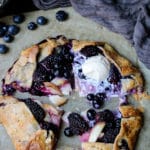 Fruit Galette with ice cream