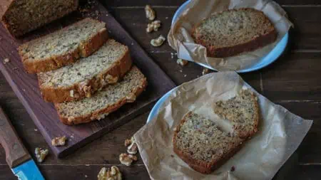 Delicious Banana bread on a plate